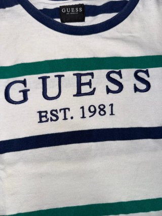 Camiseta Guess Blanca con Rayas Talla S/M