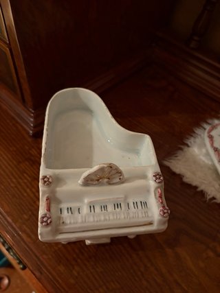 Joyero Piano Blanco y con flores