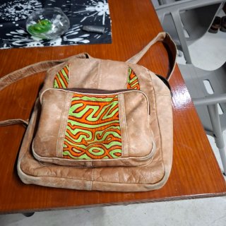Mochila étnica piel multicolor
