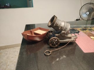 Barca y cañón piratas