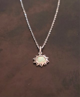 Collar Plata Sol Ópalo