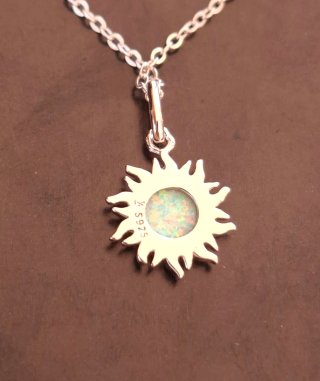 Collar Plata Sol Ópalo