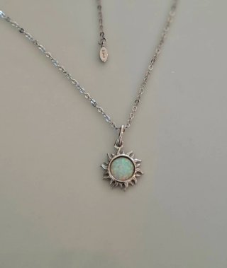 Collar Plata Sol Ópalo