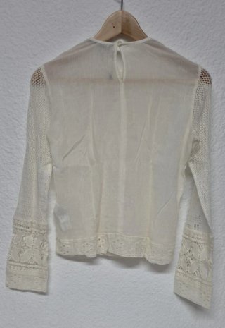 Top Zara Algodón Blanco Talla M