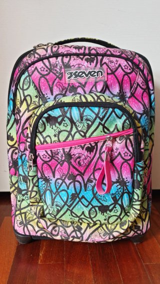 Zaino Trolley Seven 2 in 1 ragazza, 2 ruote