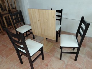 Mesas robustas plegables madera maciza de pino