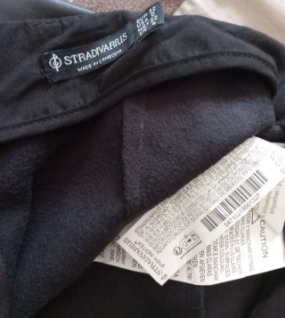 Falda pantalón efecto piel negra