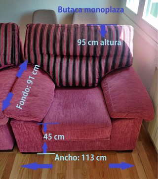 Sofá biplaza y butaca monoplaza