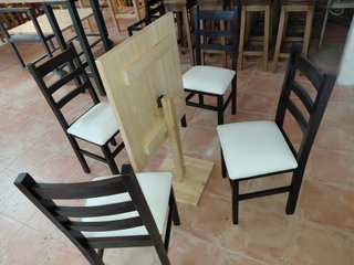 Mesas economicas plegables madera maciza de pino