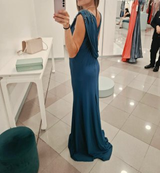 Abito da cerimonia blu petrolio