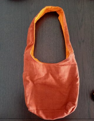 Bolso hippie naranja con bolsillo