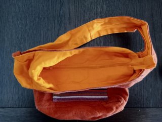 Bolso hippie naranja con bolsillo
