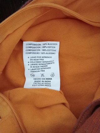 Bolso hippie naranja con bolsillo