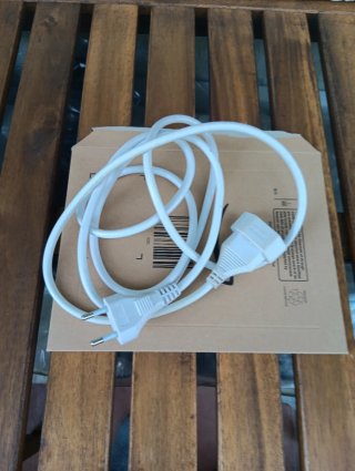 Cable alargador blanco 1m 20A 250V