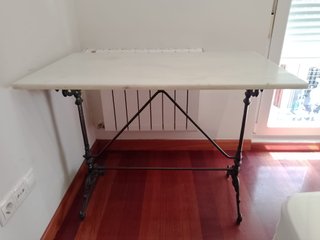 3 Mesas Mármol Forja Estilo Cafetería