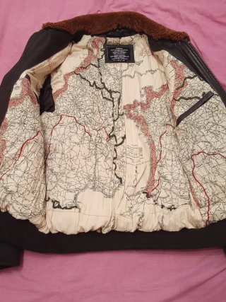 Cazadora Bomber G-1 Top Gun Cuero Marrón Talla M