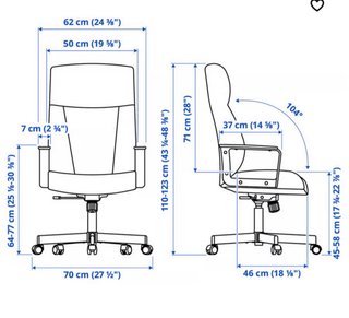 Silla de escritorio blanca y negra