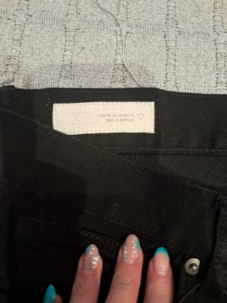 Pantalones Zara Slim Fit Negros Talla 46