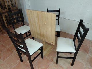 Mesas baratas plegables madera maciza de pino
