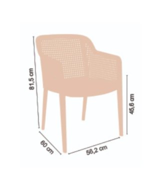 Sedili/Divani in plastica color Taupe (esterno-interno)