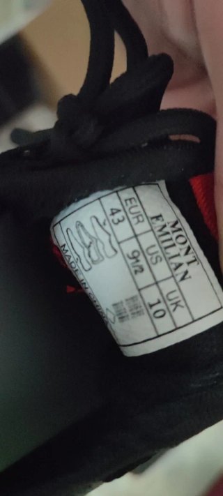 Scarpe Mont Emilian Unisex Nero e Rosso