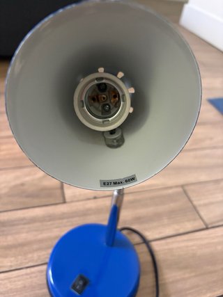 Flexo de mesa azul