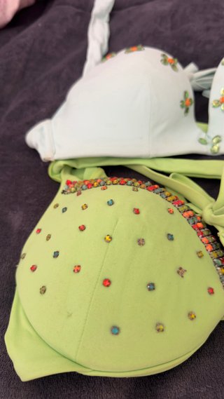 Pack 2 Tops Bikini Pedrería Talla M