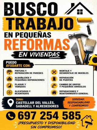 Pequeñas reformas, vaciados de viviendas, etc