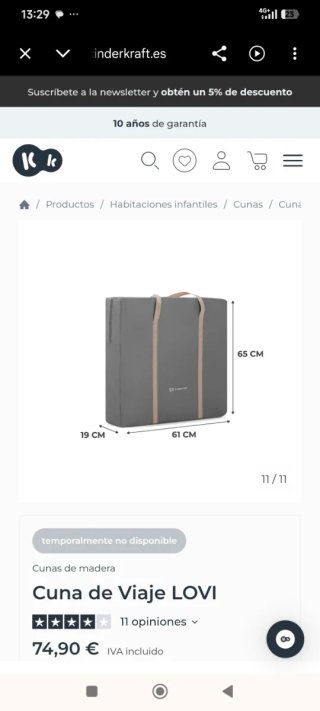Cuna de viaje Kinderkraft Lovi