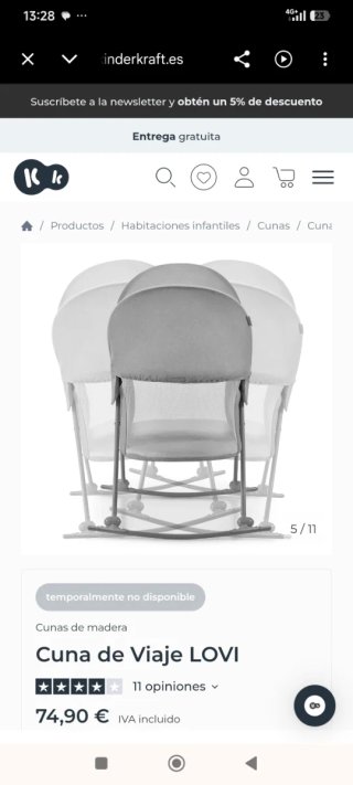 Cuna de viaje Kinderkraft Lovi