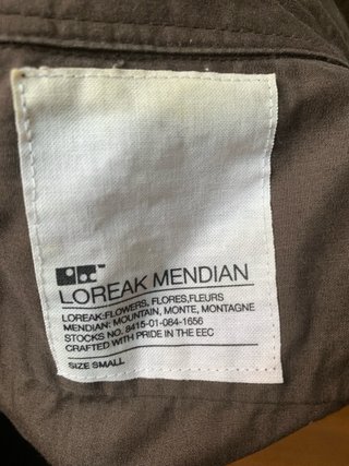 Camisa LOREAK MENDIAN marrón manga corta Talla S