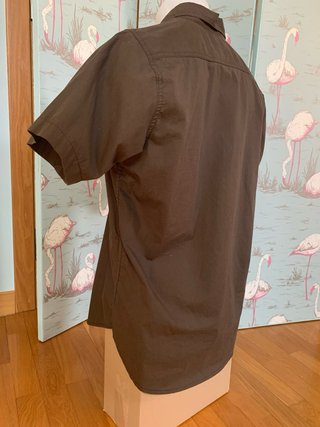 Camisa LOREAK MENDIAN marrón manga corta Talla S