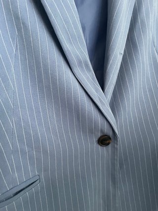 Blazer Stradivarius Raya Azul Talla XS