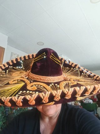 Sombrero Mexicano Bordado Dorado