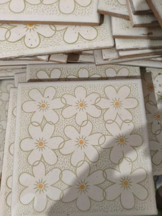 Azulejos vintage flores 15x15 cm