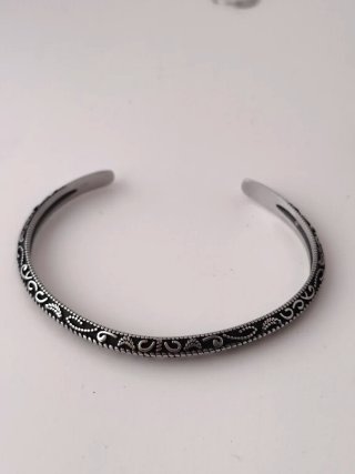 Pulsera acero inoxidable diseño grabado