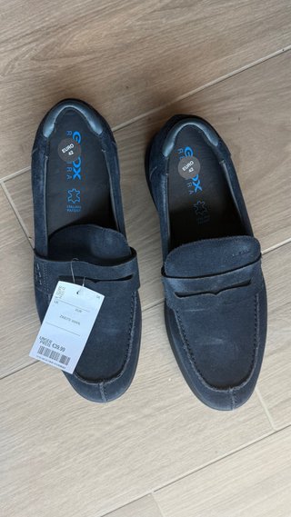 Zapatos Geox Piel Azul/Gris Talla 42