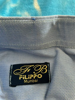 Camicia Uomo F.B. Filippo Tg. 40 Celeste