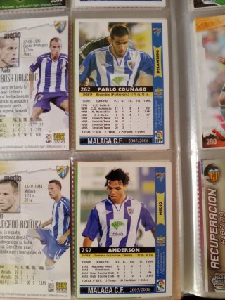 Pack cromos MÁLAGA CF MEGACRACKS  Y LFDLLIGA 2005