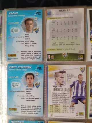 Pack cromos MÁLAGA CF MEGACRACKS  Y LFDLLIGA 2005