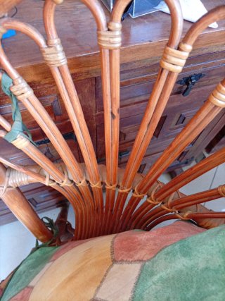 Sillas de terraza de ratán y tela