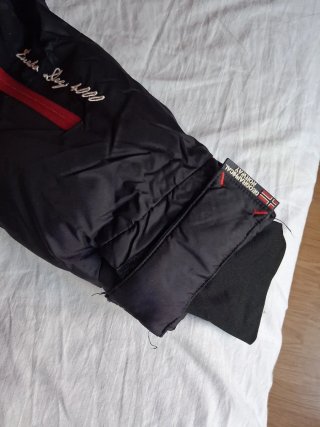 Abrigo Geographical Norway Negro con Capucha