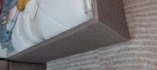 Sofá chaiselong beige/gris tela