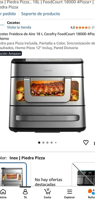 Horno Cecotec Freidora de Aire 18L