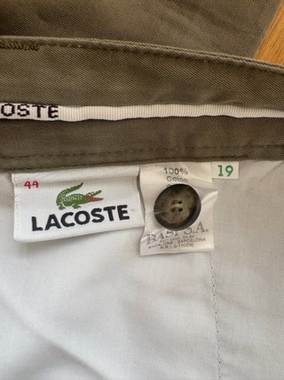Pantalón chino Lacoste verde