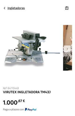 Cortadora de madera, plastico y aluminio