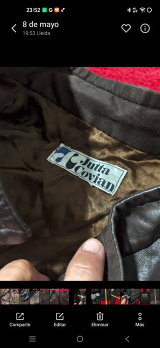 Chaqueta Vintage Patchwork Cuero y Tela