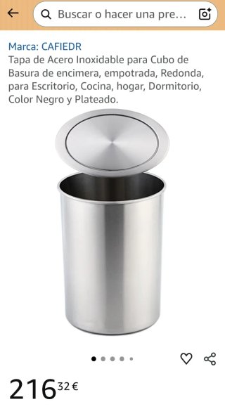 Papelera de acero inoxidable