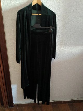 Conjunto Terciopelo Verde Botella