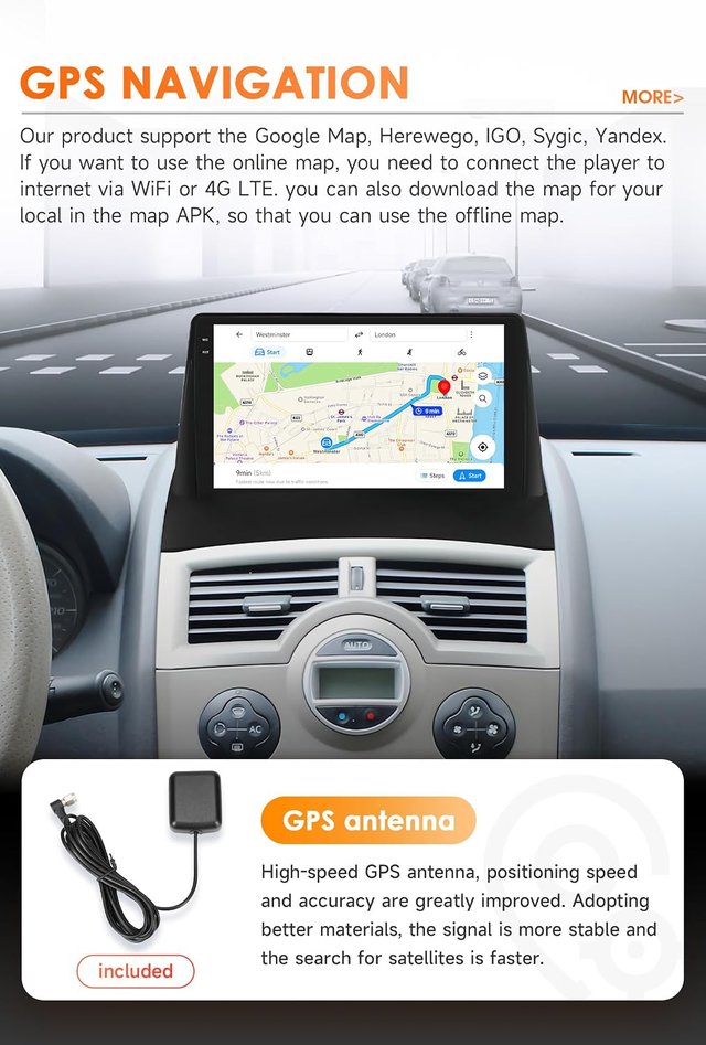 Android 14 Qualcomm 8 Núcleos Autoradio Renault